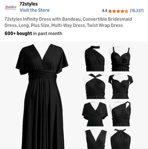 Ladies One Size Whimsigoth Vampire Style Convertible Top Maxi Bridesmaid Dress
